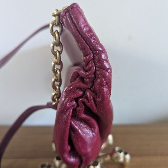 Hobo International Leather Belle Ruched Berry Crossbody Bag EUC - Picture 5 of 10